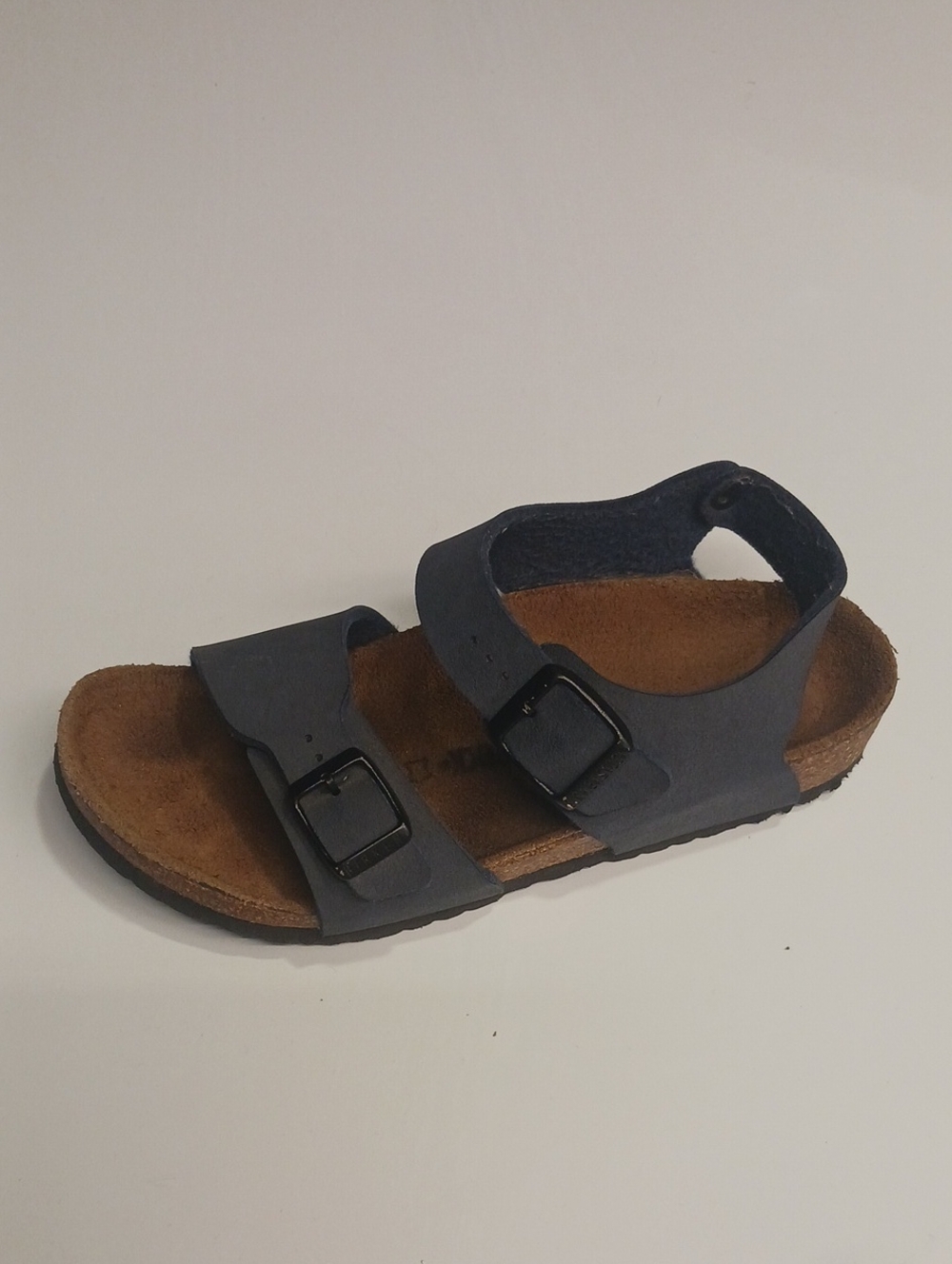 Kids Adjustable Navy Blue Two-Buckle Sandal